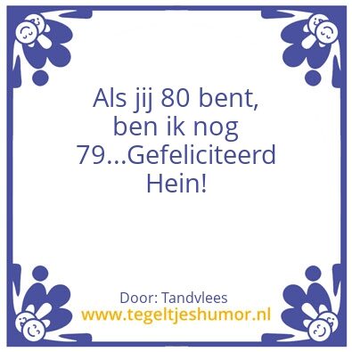 Tegeltje: Gefeliciteerd Hein!