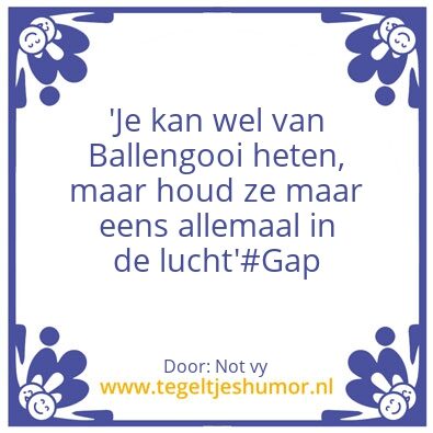 Tegeltje: Gap