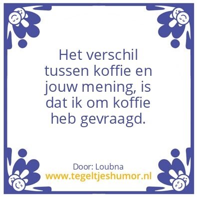 Tegeltje: Koffie