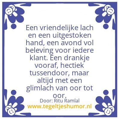 Tegeltje: Werken met plezier