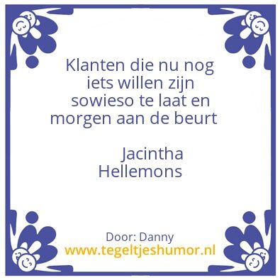 Tegeltje: Jacintha