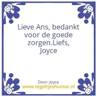 Tegeltje: Ans
