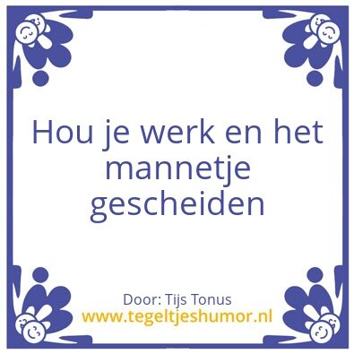 Tegeltje: Mannetje