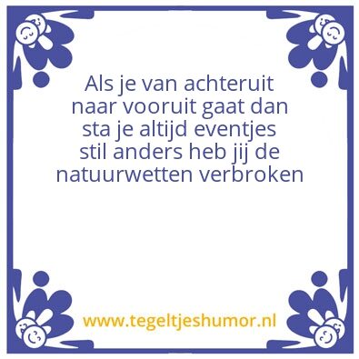 Tegeltje: De Natuurwet