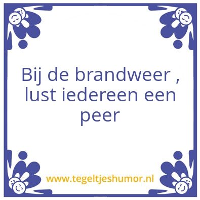 Tegeltje: brandweer