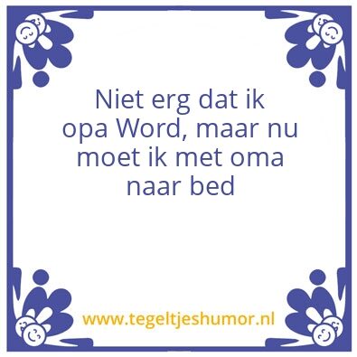 Tegeltje: Opa