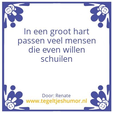 Tegeltje: Schuilen