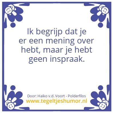 Tegeltje: Bemoeizucht
