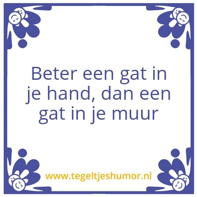 Tegeltje: Een kwestie van gaten
