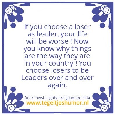 Tegeltje: loser as leader