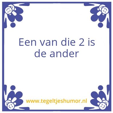 Tegeltje: Anders
