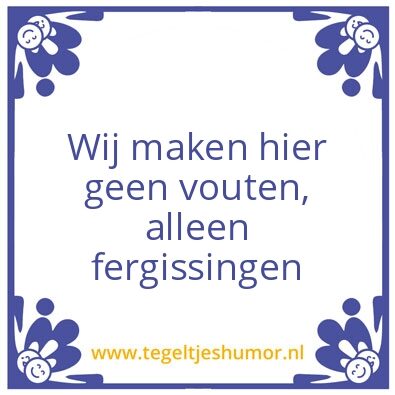 Tegeltje: grapje