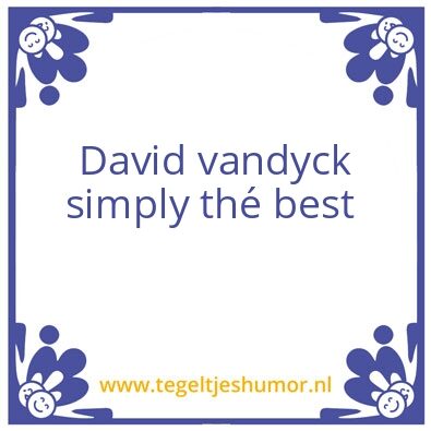 Tegeltje: david