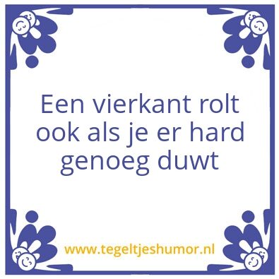 Tegeltje: vierkanttegel