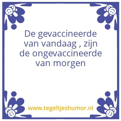 Tegeltje: Vaccinazi