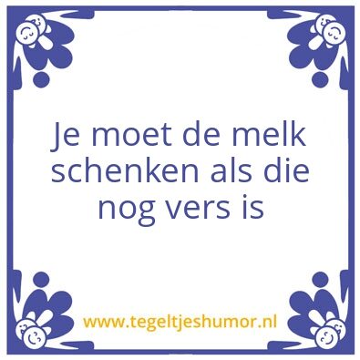 Tegeltje: Melk