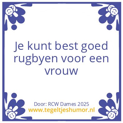 Tegeltje: Player of the Year