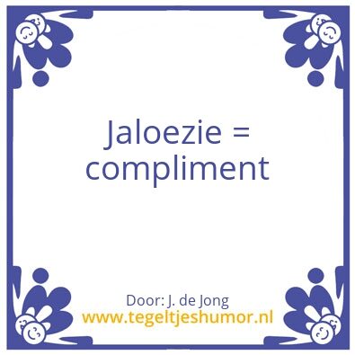 Tegeltje: J. de Jong
