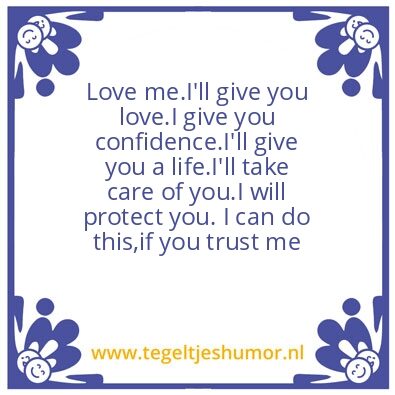 Tegeltje: Love my