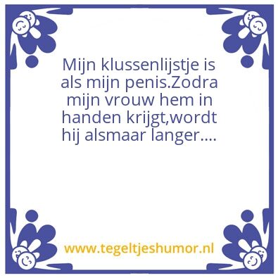 Tegeltje: Klussen