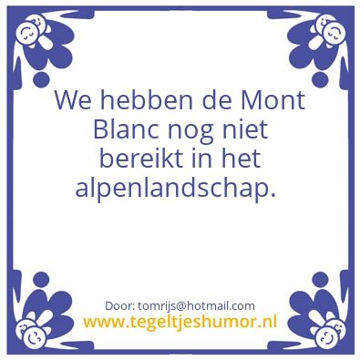 Tegeltje: alpen montblanc
