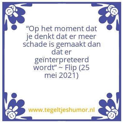 Tegeltje: Flip