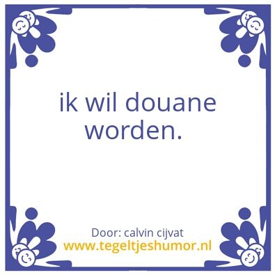Tegeltje: calvin