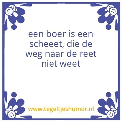 Tegeltje: boer