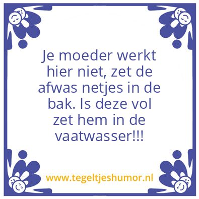 Tegeltje: je moeder