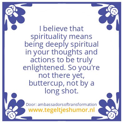 Tegeltje: Im so Spiritual