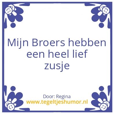 Tegeltje: broers