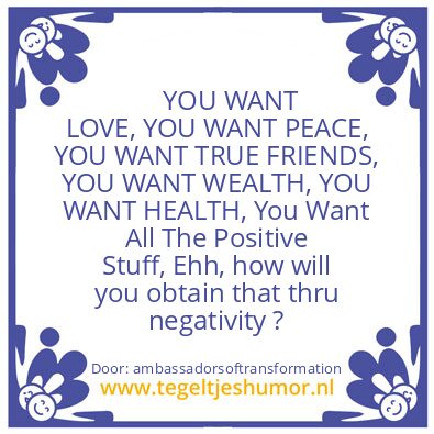 Tegeltje: YOU WANT