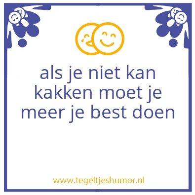 Tegeltje: de poep