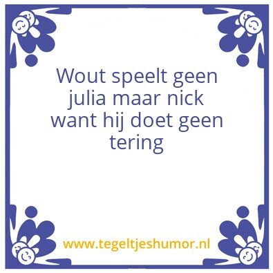 Tegeltje: .