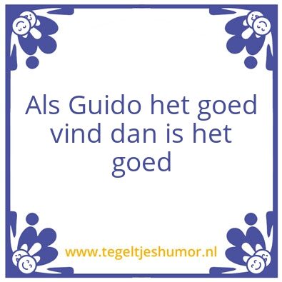 Tegeltje: Guido