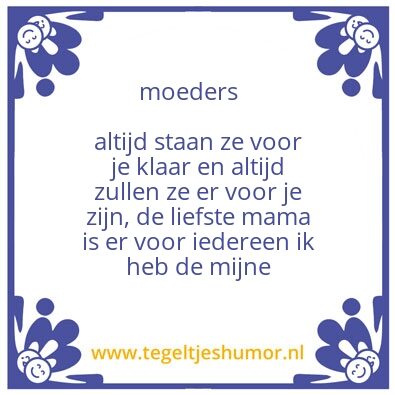 Tegeltje: mama’s
