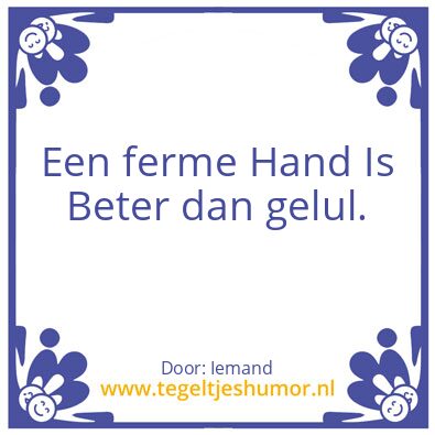 Tegeltje: Niemand