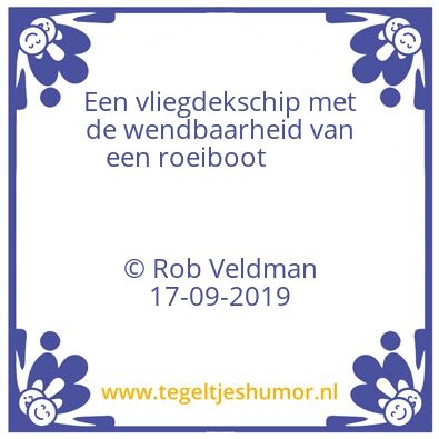 Tegeltje: Vliegdekschip