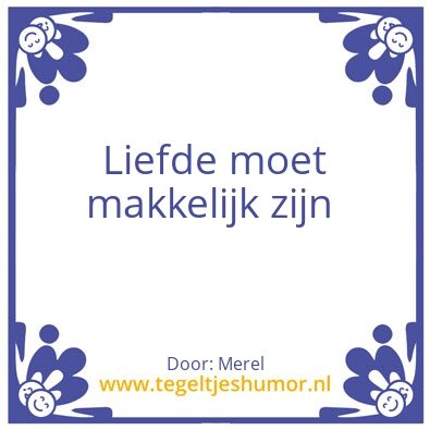 Tegeltje: Liefde