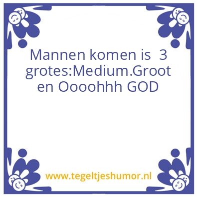 Tegeltje: Mannen