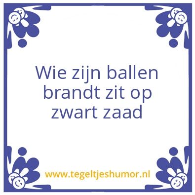 Tegeltje: Ballen branden