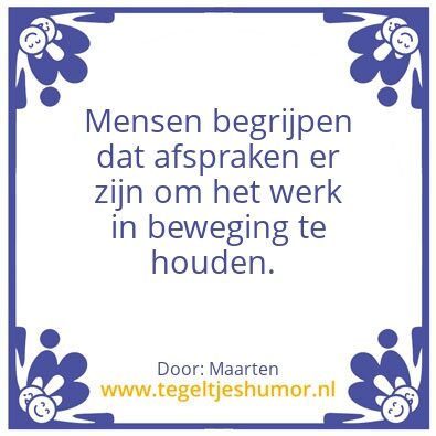 Tegeltje: KANBAN