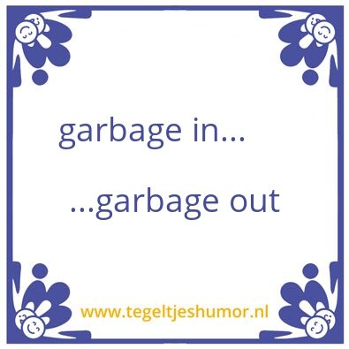 Tegeltje: garbage
