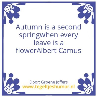 Tegeltje: herfst