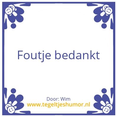 Tegeltje: Kutje