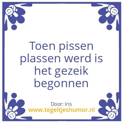 Tegeltje: Pissen