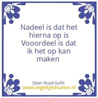 Tegeltje: Mas