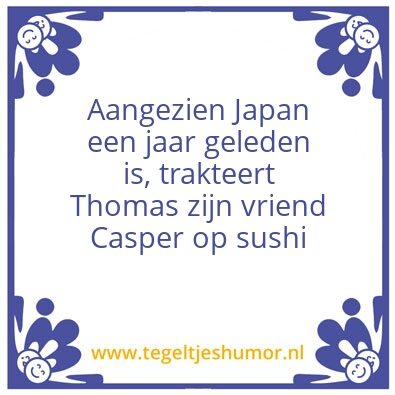 Tegeltje: Japan