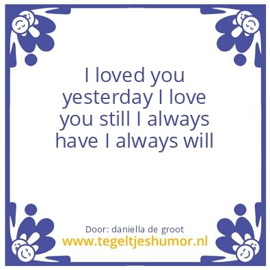 Tegeltje: liefde