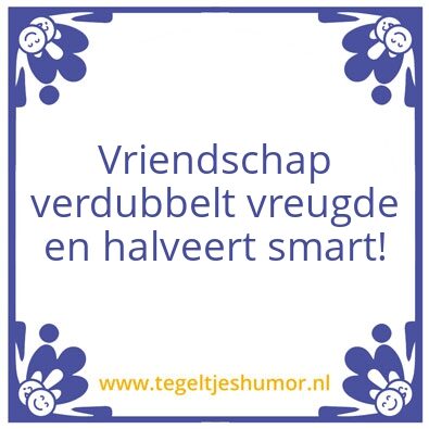 Tegeltje: Vriendschap